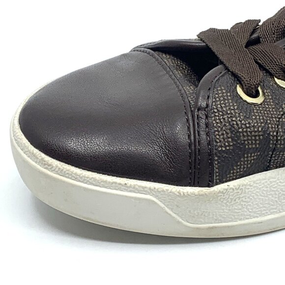 Michael Kors Womens Logo City Sneakers Shoes Brown Size 9.5M 001109 Lace Up - Picture 3 of 15